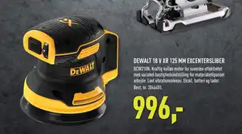 Johannes Fog Dewalt 18 v xr 125 mm excentersliber tilbud