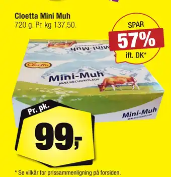 Calle Cloetta mini muh tilbud