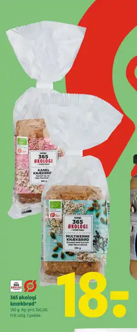 Coop 365 365 økologi knækbrød tilbud