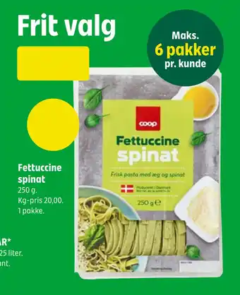 Fettuccine spinat