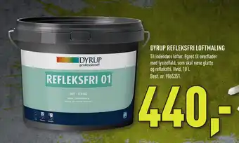 Johannes Fog Dyrup refleksfri loftmaling tilbud