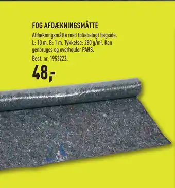 Fog afdækningsmåtte