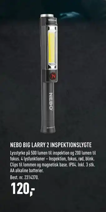 Nebo big larry 2 inspektionslygte