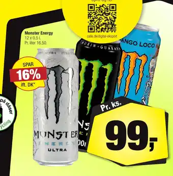 Calle Monster energy tilbud