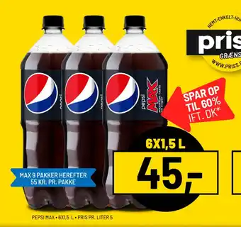 Priss Pepsi max tilbud