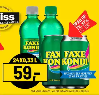 Priss Faxe kondi tilbud