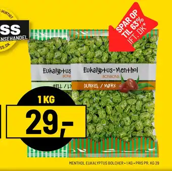 Priss Menthol eukalyptus bolcher tilbud