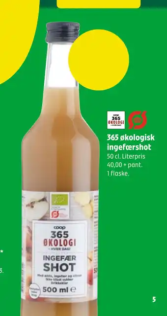 Coop 365 365 økologisk ingefærshot tilbud