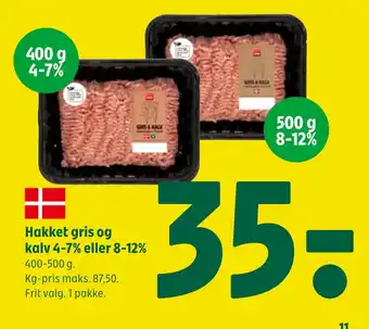 Coop 365 Hakket gris og kalv 4-7% eller 8-12% tilbud