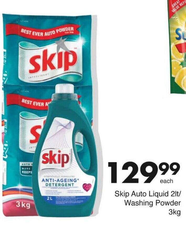 Skip Auto Liquid 2lt/ Washing Powder 3kg tilbud hos Kaufland