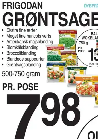 ABC Lavpris FRIGODAN GRØNTSAGER tilbud