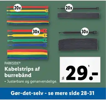 Kabelstrips af burrebånd