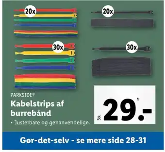 Kabelstrips af burrebånd