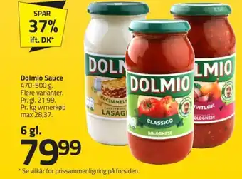 Fleggaard Dolmio Sauce 470-500 g. tilbud