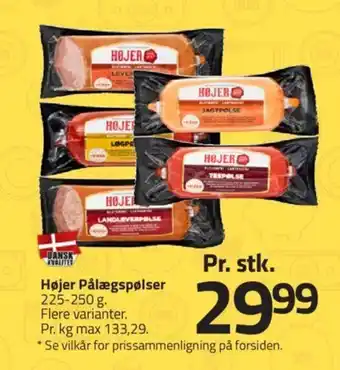 Fleggaard Højer Pålægspølser 225-250 g. tilbud