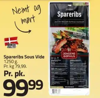Fleggaard Spareribs Sous Vide 1250 g. tilbud