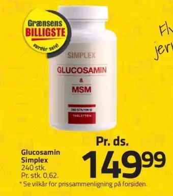 Fleggaard Glucosamin Simplex 240 stk. tilbud