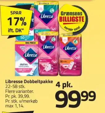 Fleggaard Libresse Dobbeltpakke tilbud