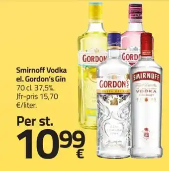 Fleggaard Smirnoff Vodka el. Gordon's Gin tilbud