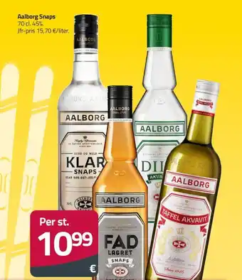 Fleggaard Aalborg Snaps 70 cl. 45%. tilbud