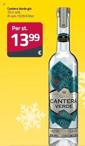 Fleggaard Cantera Verde gin 70 cl. 40% tilbud