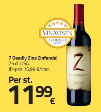 Fleggaard 7 Deadly Zins Zinfandel tilbud