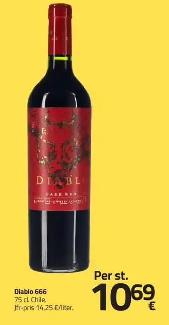 Fleggaard Diablo 666 75 cl. tilbud