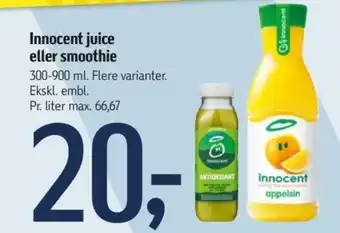 Føtex Innocent juice eller smoothie tilbud