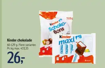Føtex Kinder chokolade tilbud