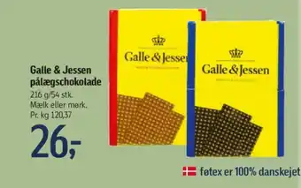 Føtex Galle & Jessen pålægschokolade tilbud