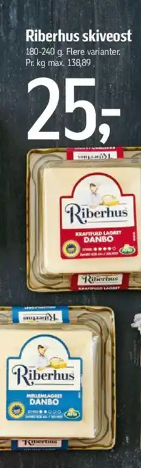 Føtex Riberhus skiveost tilbud