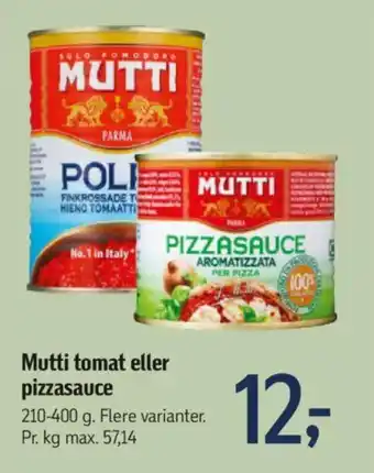 Føtex Mutti tomat eller pizzasauce tilbud