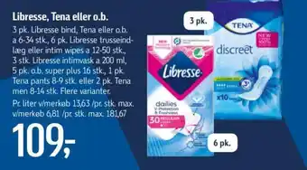 Føtex Libresse, Tena eller o.b. tilbud