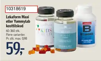 Føtex Lekaform Maxi eller Yummylab kosttilskud tilbud