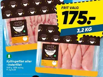 Bilka Kyllingefilet eller -inderfilet tilbud