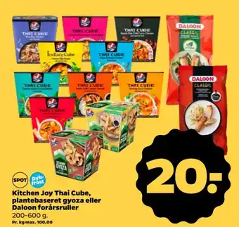Netto Kitchen Joy Thai Cube, plantebaseret gyoza eller Daloon forårsruller tilbud