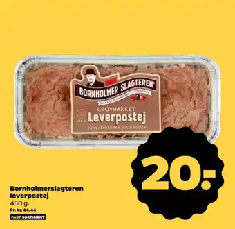Netto Bornholmerslagteren leverpostej 450 g. tilbud