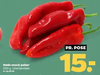 Netto Røde snack peber 500 g tilbud