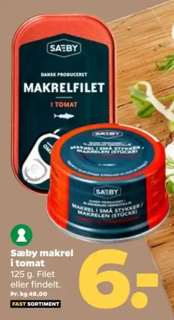 Netto Sæby makrel i tomat tilbud