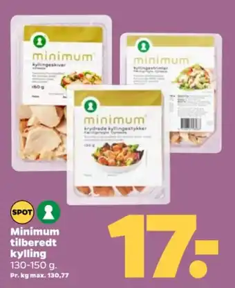 Netto Minimum tilberedt kylling tilbud