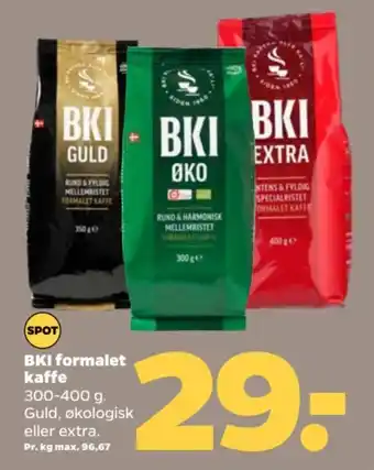 Netto BKI formalet kaffe tilbud