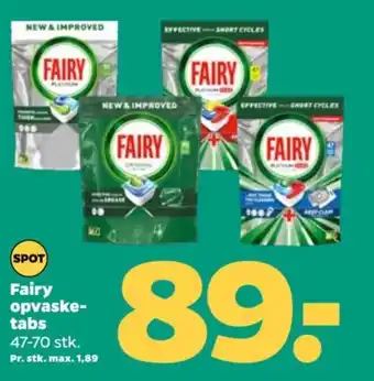 Netto Fairy opvaske-tabs tilbud