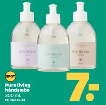 Netto Pure living håndsæbe tilbud