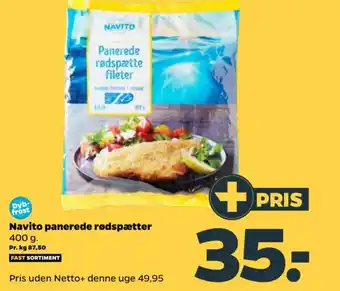 Netto Navito panerede rødspætter tilbud