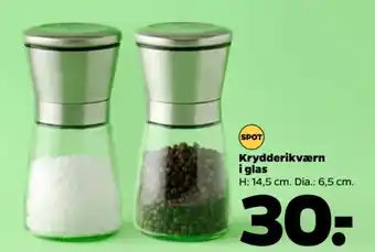 Krydderikværn i glas