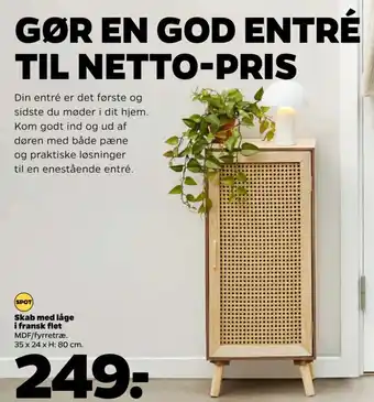Skab med låge i fransk flet