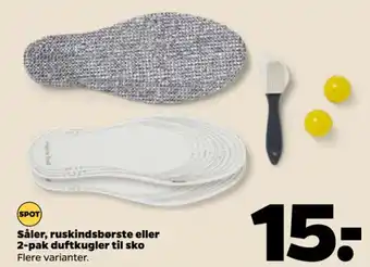 Netto Såler, ruskindsbørste eller 2-pak duftkugler til sko tilbud