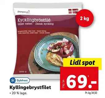 Lidl Kyllingebrystfilet tilbud