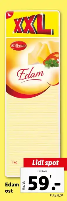 Lidl Edam ost tilbud