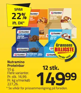 Fleggaard Nutramino proteinbar tilbud